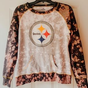 SOLD✰STEELERS BLEACH DYED SWEATSHIRT✰